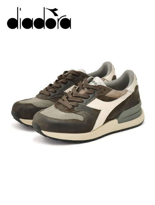 ディアドラ ヘリテージ Diadora Heritage スニーカー メンズ CONQUEST SUEDE SW カーフスエード ダークブラウン ストーンウォッシュ加工 レースアップ