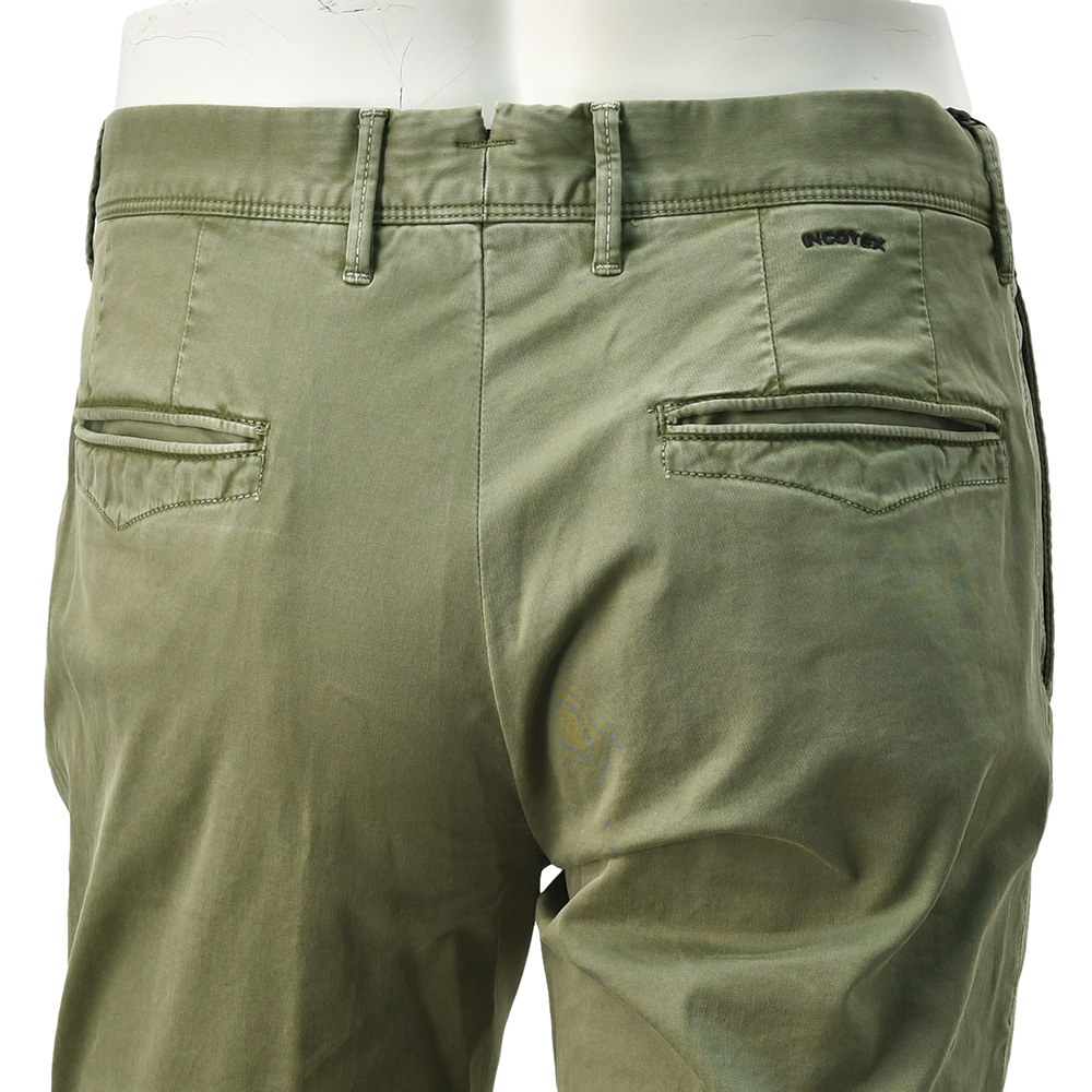 INCOTEX オリーブグリーン チノパン INCOTEX インコテックス SLACKS チノパンツ メンズ 100番