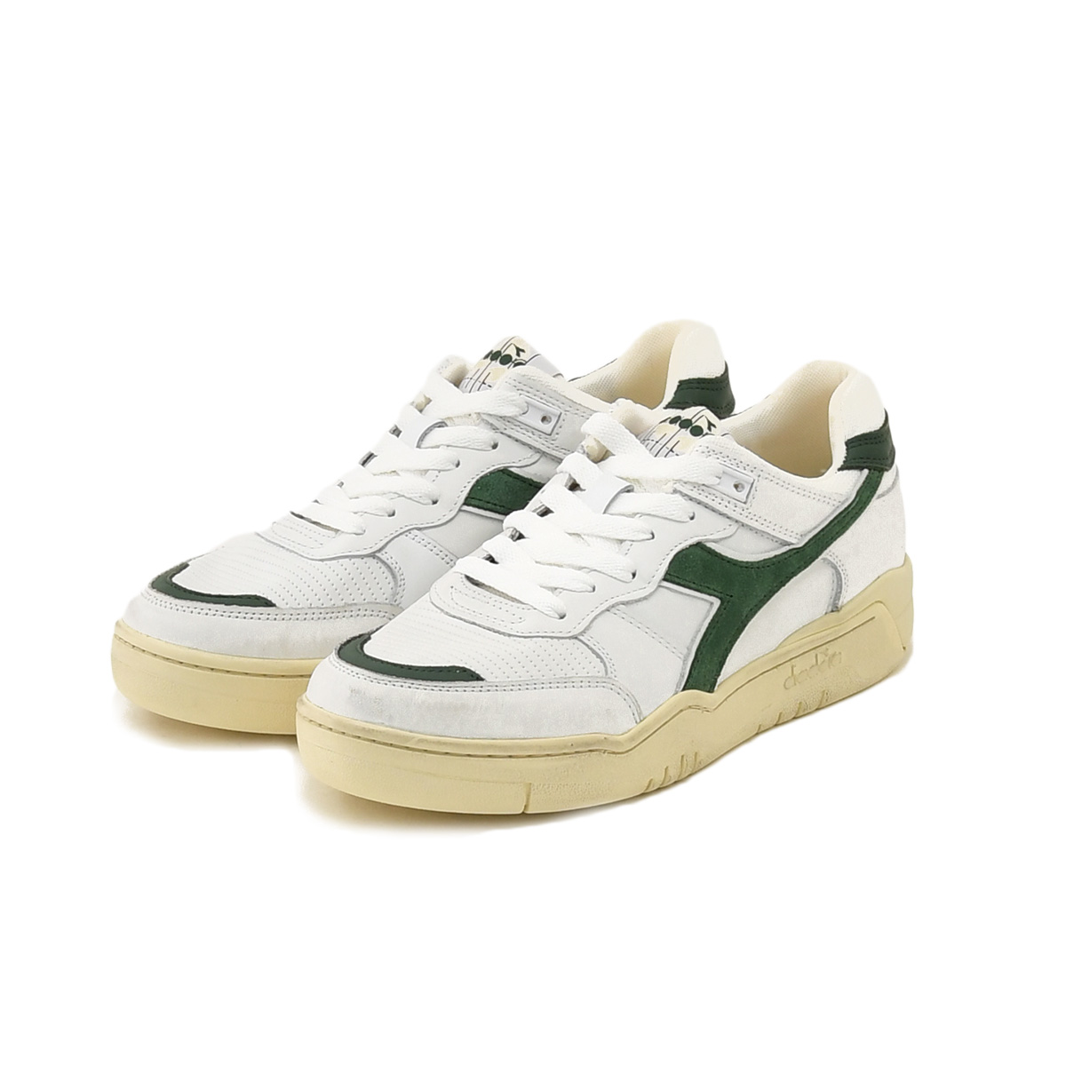 ㊷DIADORA ディアドラ B.560 ヴィンテージ加工 レザー スニーカー Diadora (ディアドラ) B.560 USED ホワイト ユニセックス