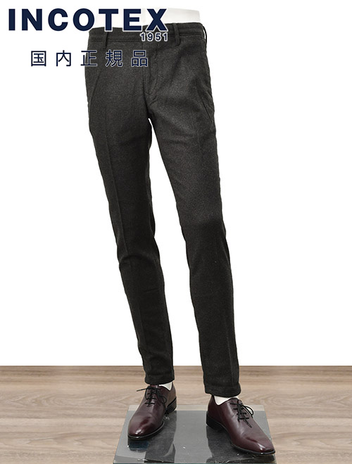 インコテックス　ウールスラックス　ノータック　48 Lサイズ INCOTEX（インコテックス） ウールスラックス メンズ 100番 ウール