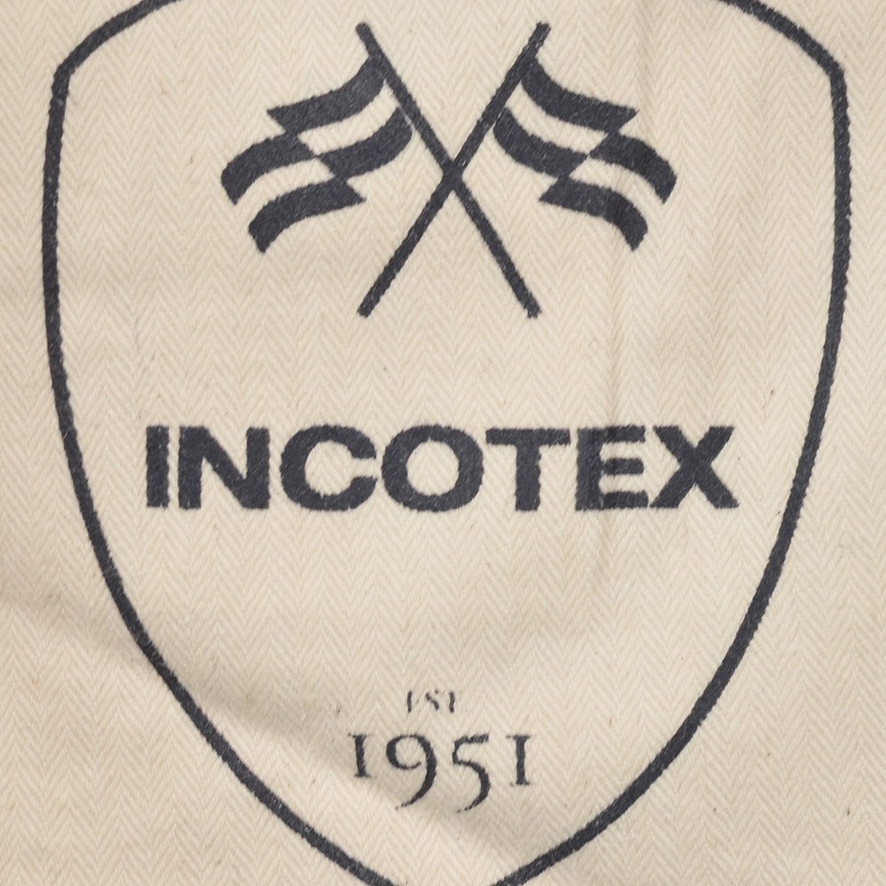 インコテックス INCOTEX ウールスラックス メンズ  100番 ウール ポリエステル混紡 チャコールグレー  ノープリーツ フランネル 国内正規品の画像