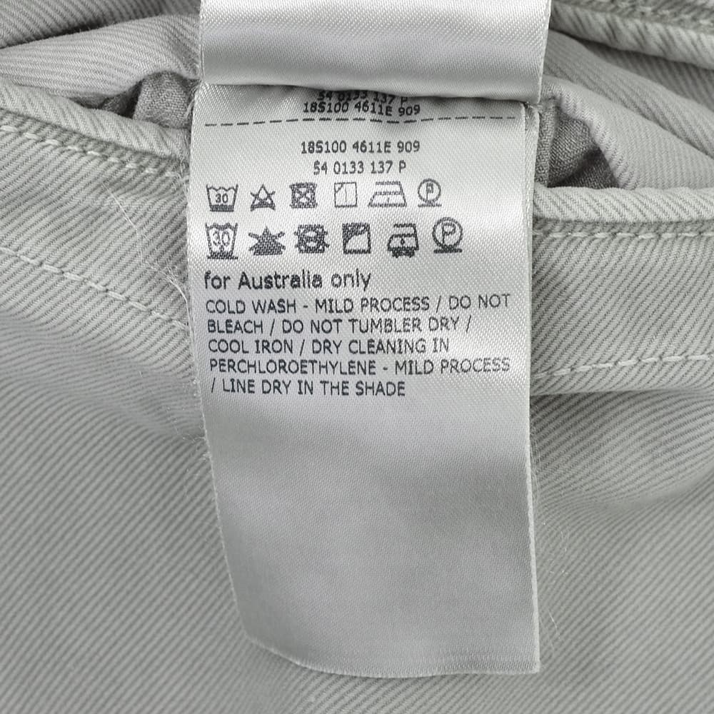 インコテックス INCOTEX SLACKS コットンパンツ メンズ チノスラックス 100番 ストレッチツイル ライトグレー ノープリーツ 製品染め 国内正規品の画像