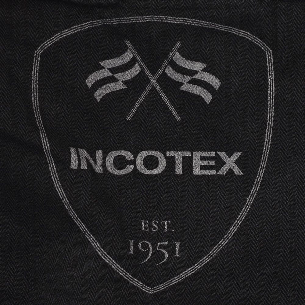 インコテックス INCOTEX SLACKS コットンパンツ メンズ チノスラックス 100番 ストレッチツイル ブラック 黒 ノープリーツ 製品染め 国内正規品の画像