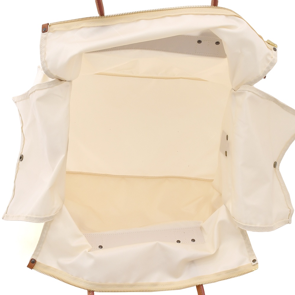 フェリージ Felisi ボストンバッグ メンズ 20314/1/DS ナイロン×レザーコンビ アイボリー 折り畳み式 旅行鞄 出張用 軽量 ファスナー開閉式 国内正規品の画像