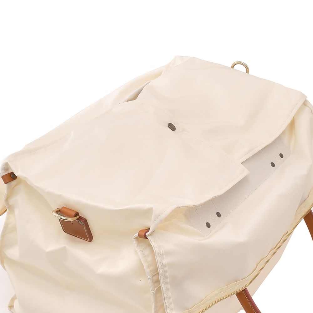 フェリージ Felisi ボストンバッグ メンズ 20314/1/DS ナイロン×レザーコンビ アイボリー 折り畳み式 旅行鞄 出張用 軽量 ファスナー開閉式 国内正規品の画像