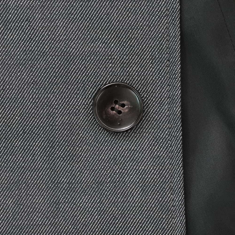 フィンジャック Finjack ステンカラコート メンズ ウールコート シングルフロント チャコールグレー ウエストベルト  筒袖 レギュラーシルエット 国内正規品の画像