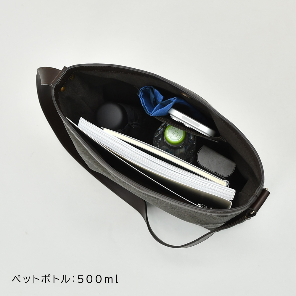 フェリージ FELISI ショルダーバッグ 男女兼用 ワンショルダー 25/40/LD+A 牛革 レザーコンビ カーキ  長さ調節可能ショルダーストラップ 国内正規品の画像
