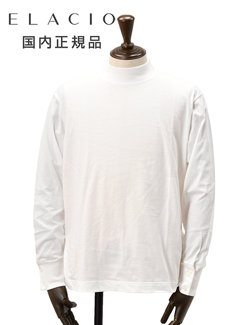 エラシオ/ELACIO モックネック ロングスリーブシャツサイズ4