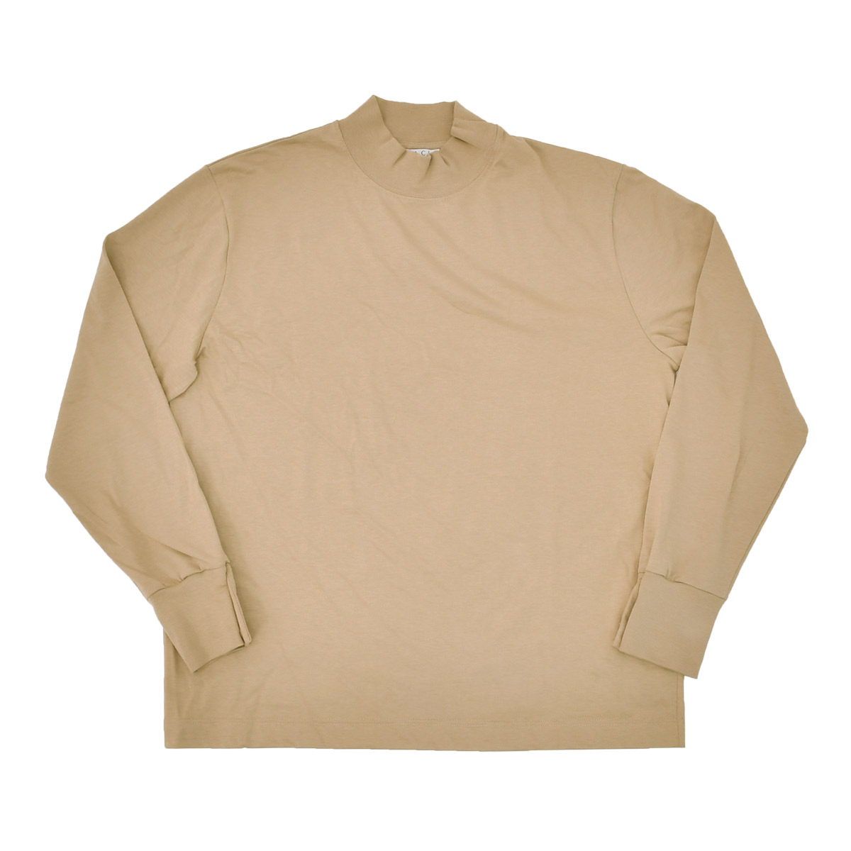 エラシオ ELACIO モックネックカットソー メンズ 長袖Tシャツ コットン