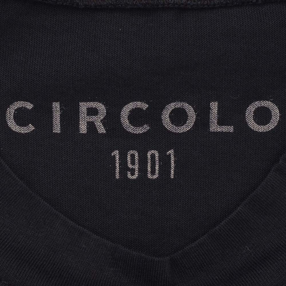 チルコロ CIRCOLO1901 半袖Tシャツ メンズ クルーネックカットソー コットンジャージー ブラック 黒 ガーメントダイ ボックスシルエット 国内正規品｜deradera｜08