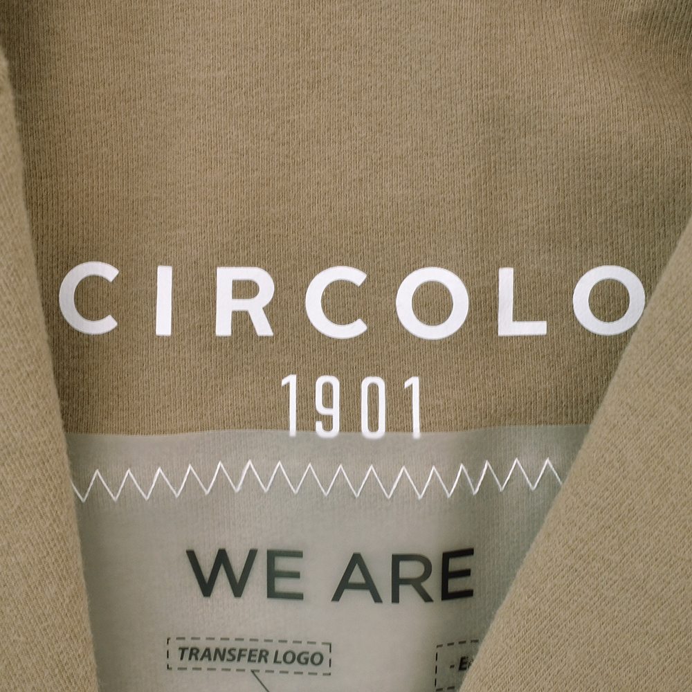 チルコロ CIRCOLO 1901 カジュアルジャケット メンズ 2Bシングル コットンジャージ GIACCA FELPA グレージュ 裏起毛 製品染め 国内正規品の画像