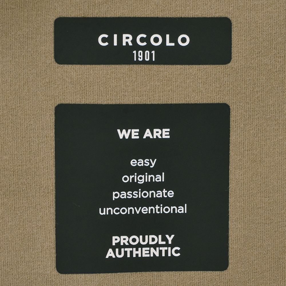 チルコロ CIRCOLO 1901 カジュアルジャケット メンズ 2Bシングル コットンジャージ GIACCA FELPA グレージュ 裏起毛 製品染め 国内正規品の画像