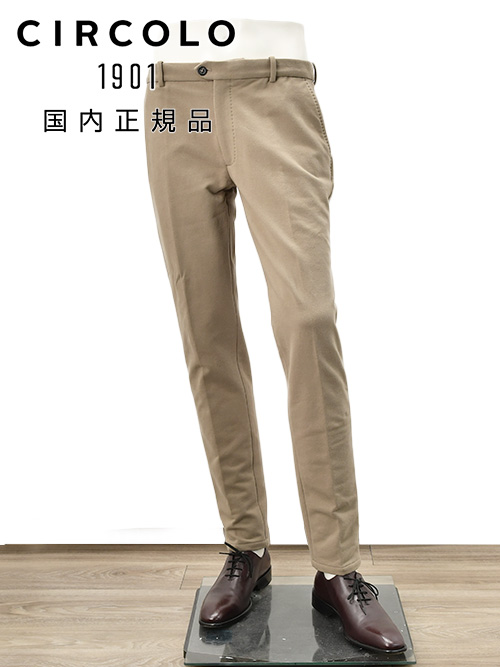 チルコロ CIRCOLO 1901 テーパードパンツ メンズ ノープリーツ