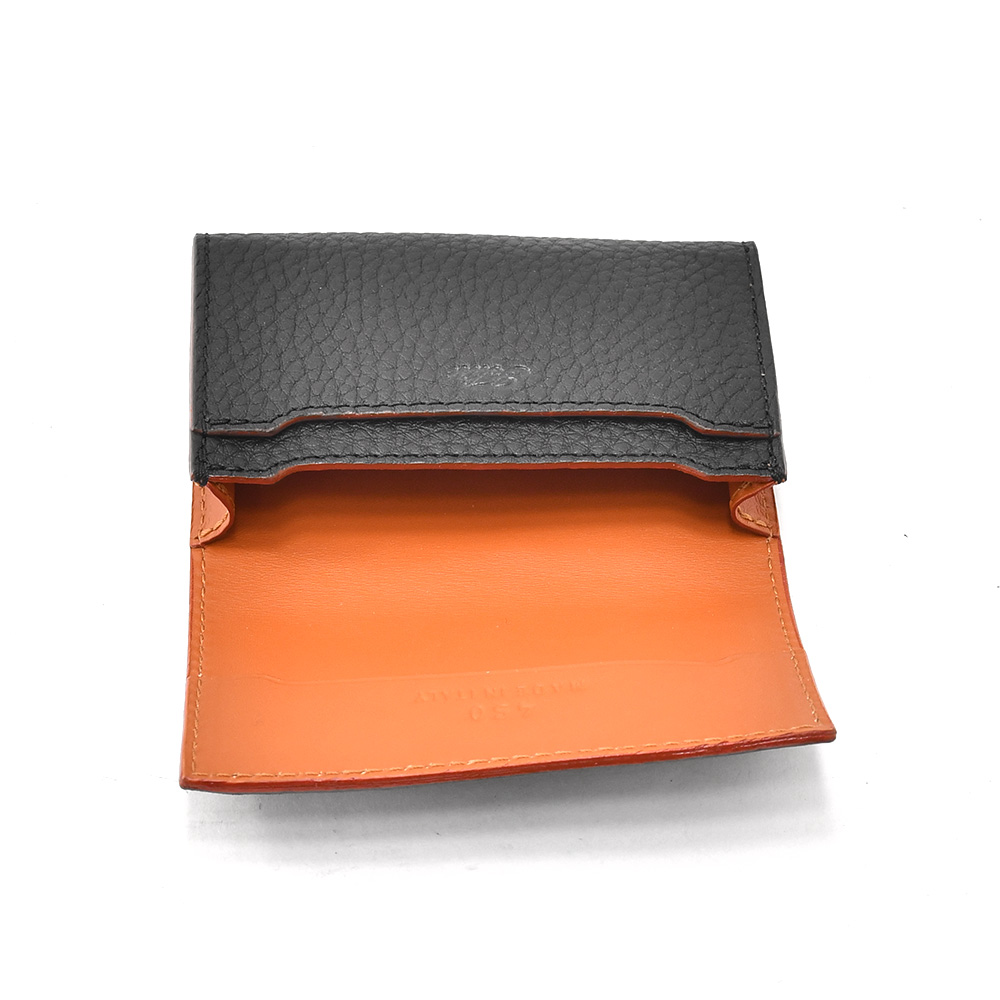 【新品未使用品】Felisi オレンジレザー名刺入れ Felisi 最大39%☆8/1限定 正規品1年保証 フェリージ カード