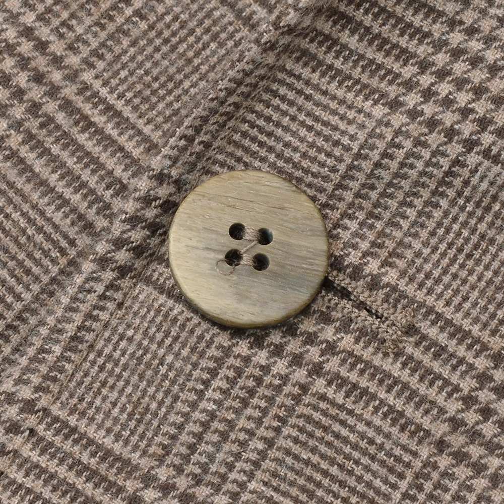 ジャンネット GIANNETTO シャツジャケット メンズ CORALLO コラッロシリーズ コットンフランネル生地 グレンチェック柄 ブラウン 茶 国内正規品の画像