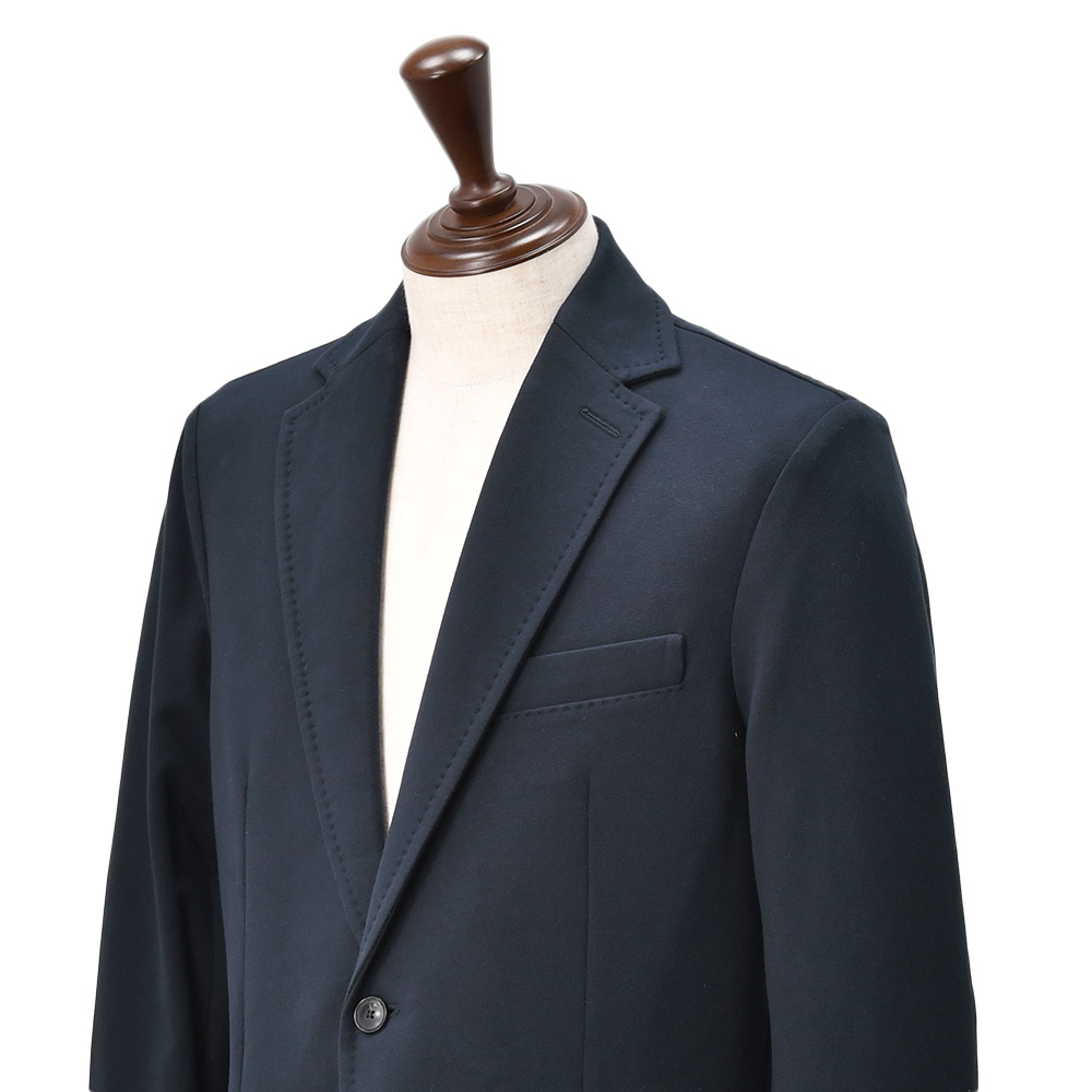 チルコロ CIRCOLO 1901 シングルジャケット メンズ  コットンジャージ カシミヤタッチ ネイビー 紺 裏起毛 セットアップ対応 スリムシルエット 国内正規品の画像