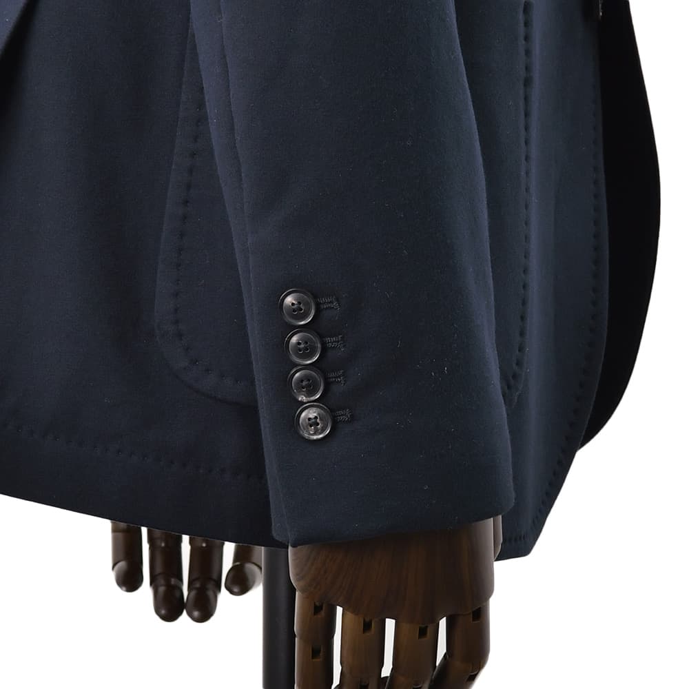 チルコロ CIRCOLO 1901 シングルジャケット メンズ  コットンジャージ カシミヤタッチ ネイビー 紺 裏起毛 セットアップ対応 スリムシルエット 国内正規品の画像