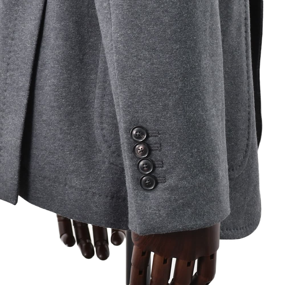 チルコロ CIRCOLO 1901 シングルジャケット メンズ  コットンジャージ カシミヤタッチ グレーメランジ 裏起毛 スリムシルエット 国内正規品の画像
