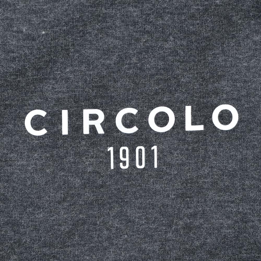チルコロ CIRCOLO 1901 シングルジャケット メンズ  コットンジャージ カシミヤタッチ グレーメランジ 裏起毛 スリムシルエット 国内正規品の画像