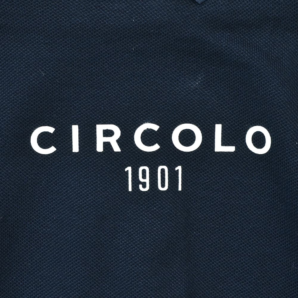 チルコロ CIRCOLO1901 シングルジャケット メンズ テーラードジャケット 鹿の子ジャージー コットンピケ ネイビー 紺 背抜き仕様 スリムフィット 国内正規品の画像