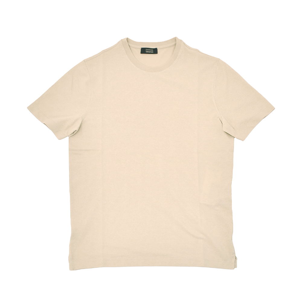 Tシャツ・カットソー ZANONE Men T Shirts 815194 ZG380 Z1936 Beige Zanone - Slim-fit IceCotton T-Shirt - sand – Slowear