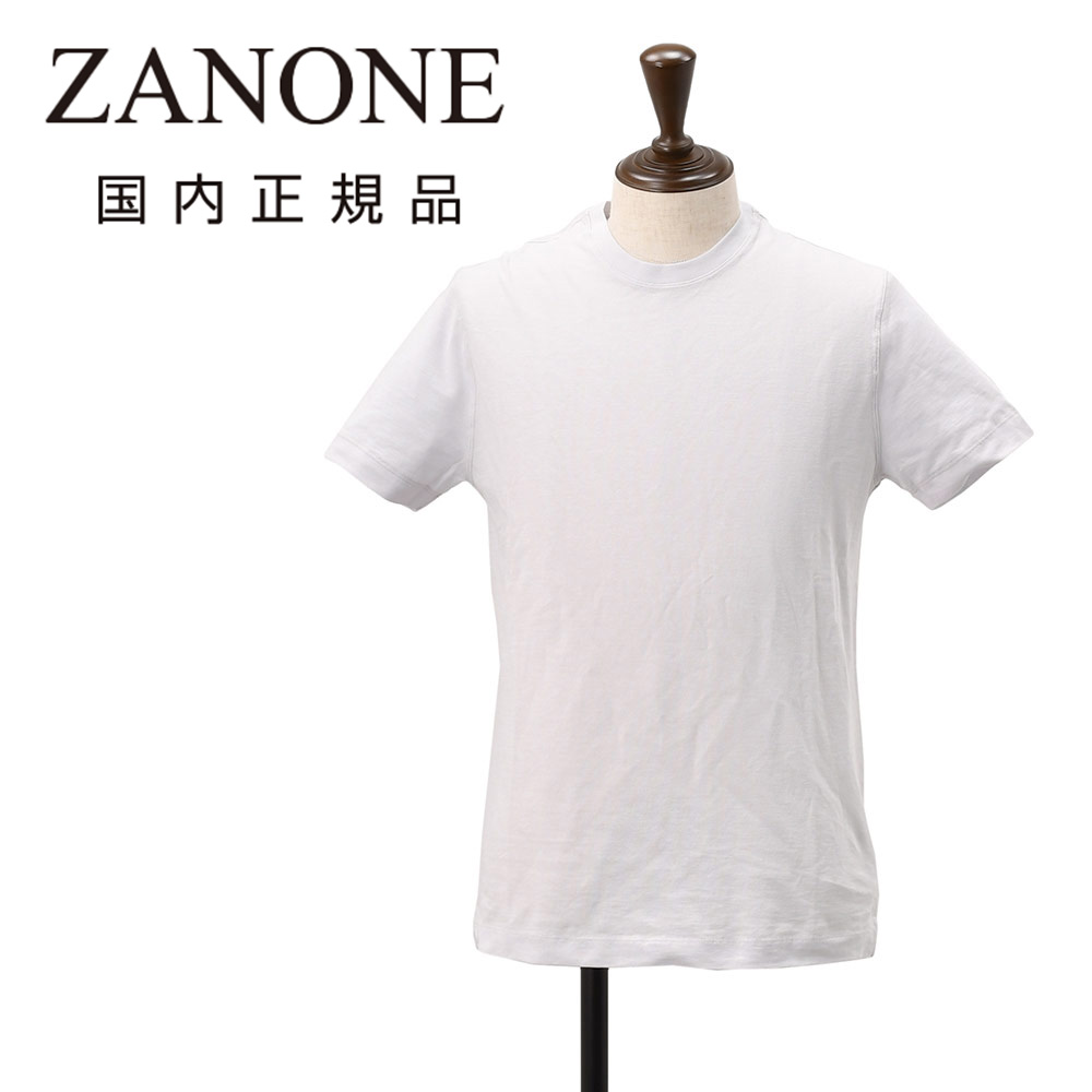 ザノーネ ZANONE 半袖Tシャツ メンズ クルーネックカットソー アイス