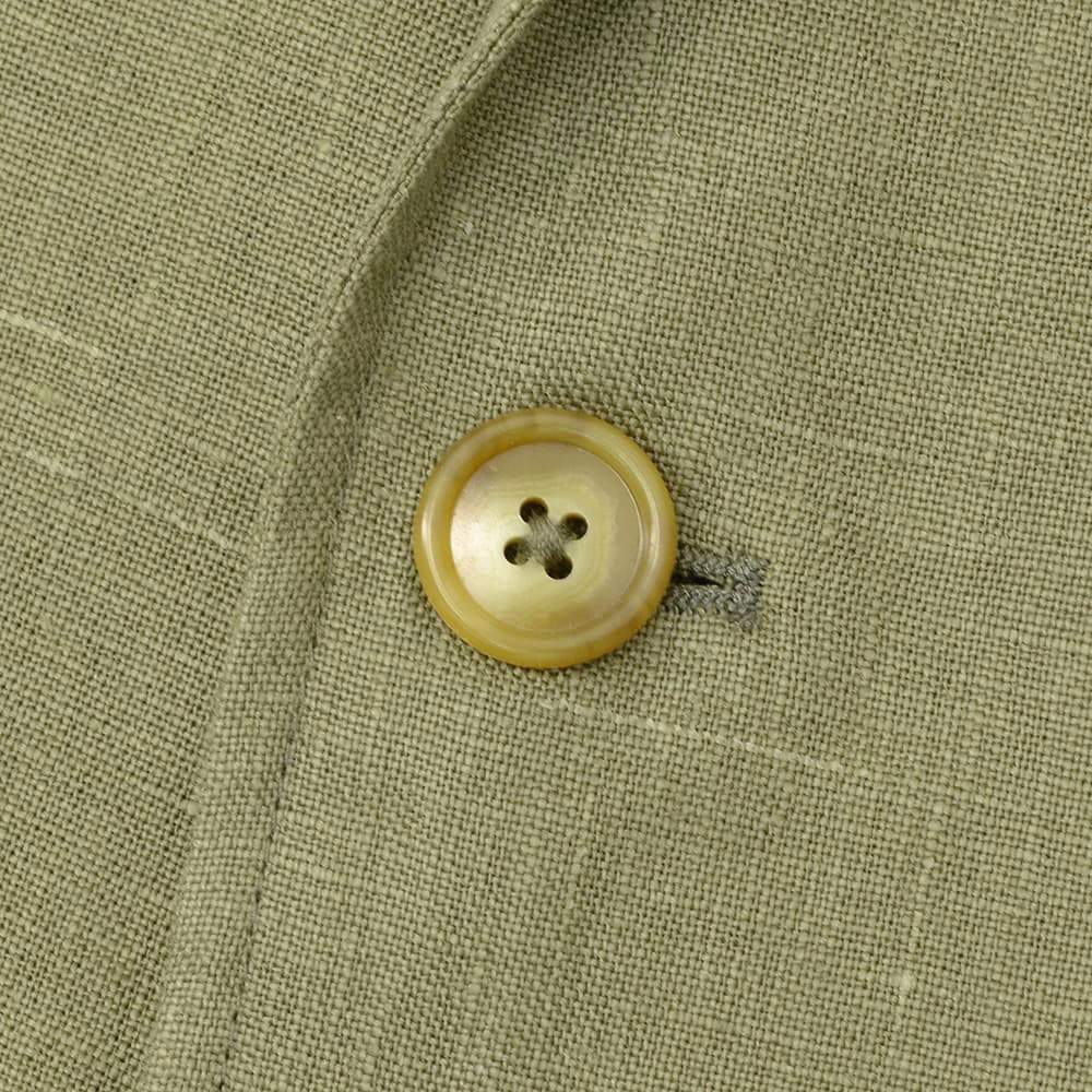 ジャンネット GIANNETTO シャツジャケット メンズ シングルジャケット CORALLO コラッロシリーズ リネン100％生地 オリーブ 軽量&薄手 国内正規品の画像