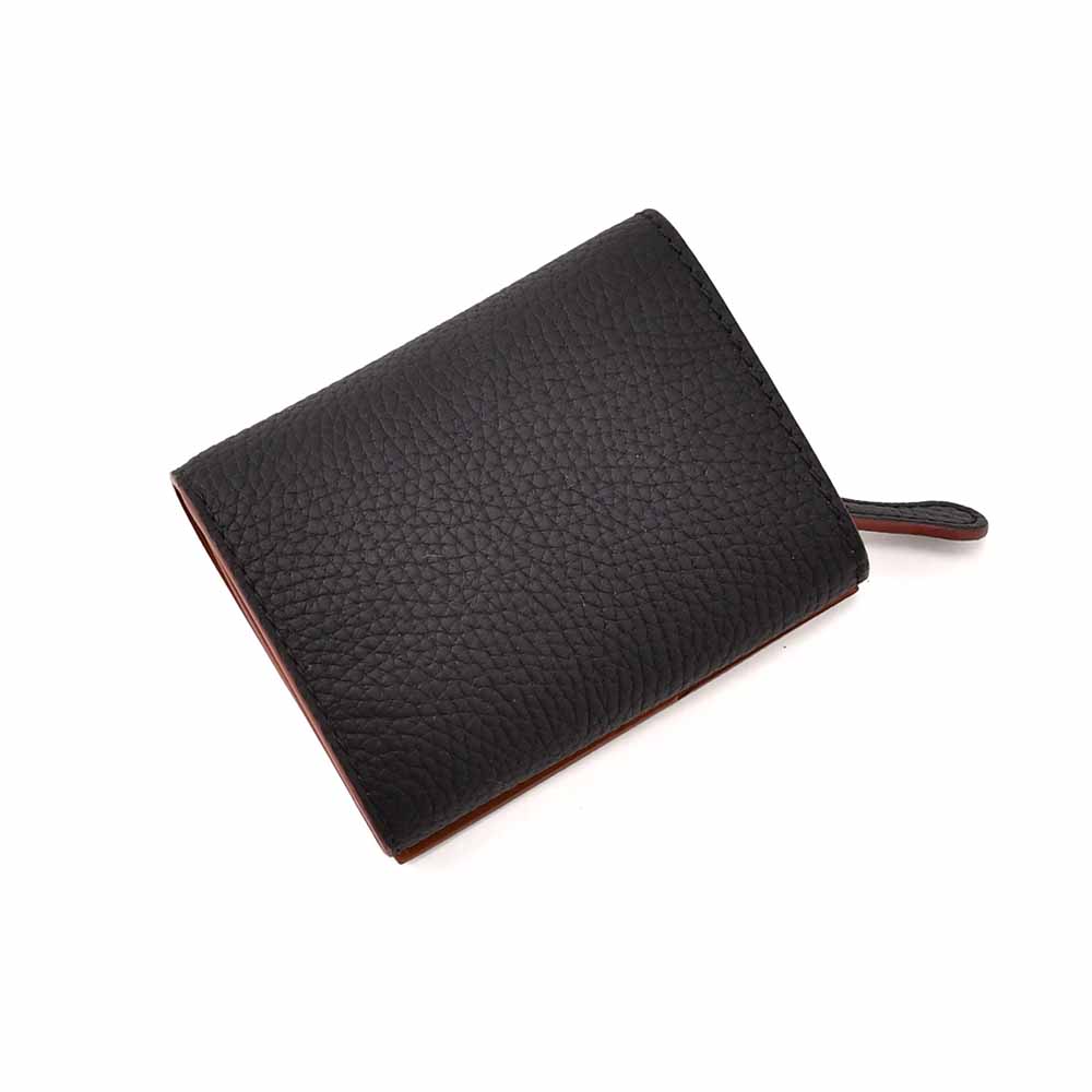 フェリージ Felisi コンパクトウォレット 男女兼用 ミニ財布 851/2/LD シュリンクレザー ブラック 黒 スリット入り札入れ 贈り物 ギフト 国内正規品の画像