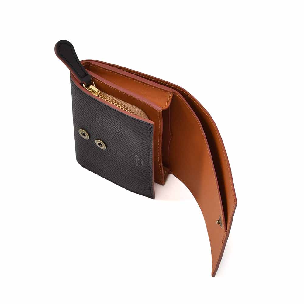フェリージ Felisi コンパクトウォレット 男女兼用 ミニ財布 851/2/LD シュリンクレザー ブラック 黒 スリット入り札入れ 贈り物 ギフト 国内正規品の画像