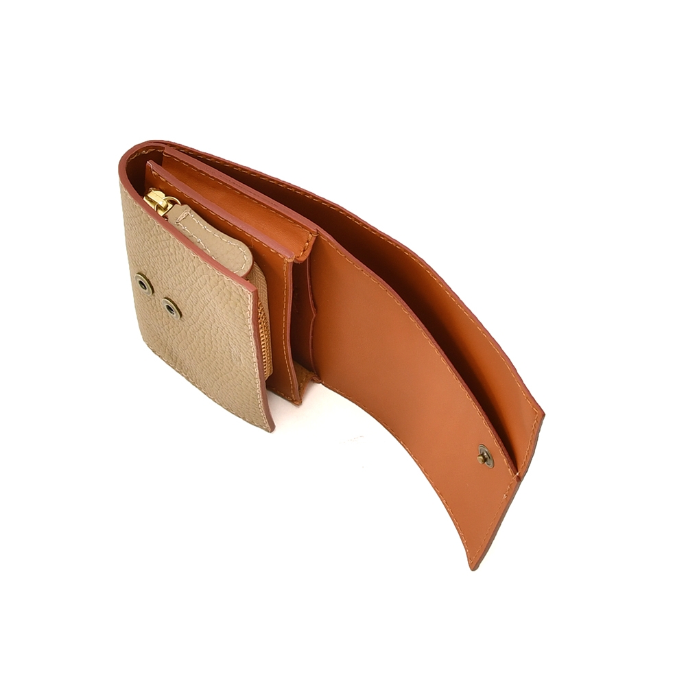 フェリージ Felisi コンパクトウォレット 男女兼用 ミニ財布 851/2/LD シュリンクレザー グレージュ スリット入り札入れ イタリア製 贈り物 ギフト 国内正規品の画像