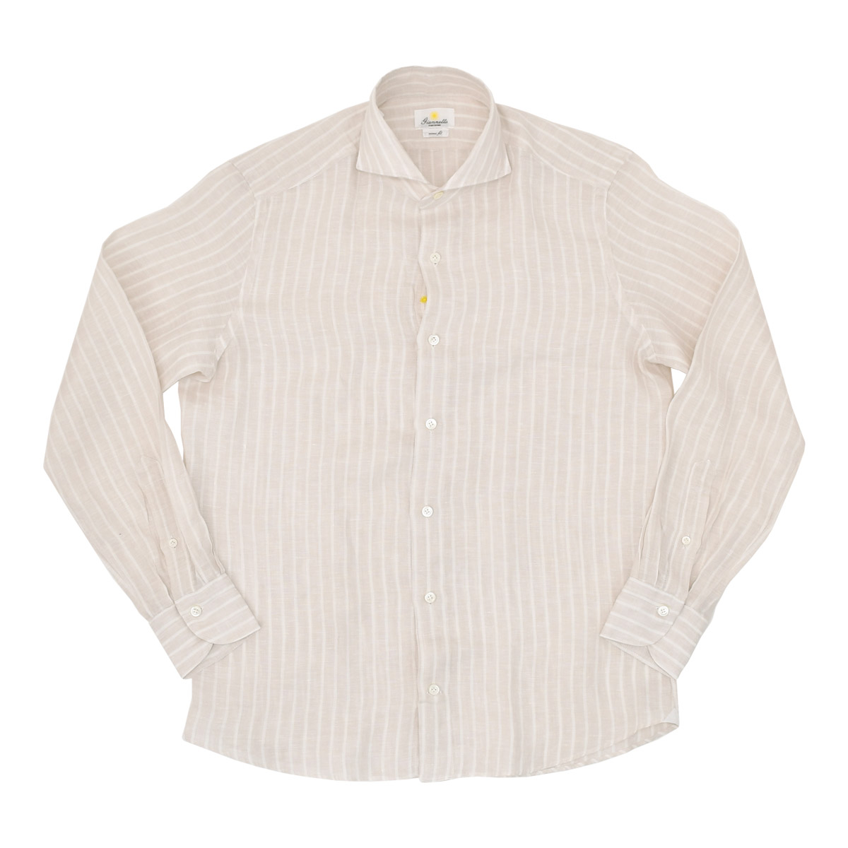 ジャンネット GIANNETTO 長袖カジュアルシャツ メンズ リネン生地