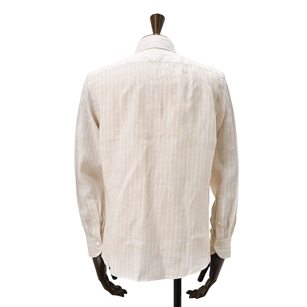 ジャンネット GIANNETTO 長袖カジュアルシャツ メンズ リネン生地