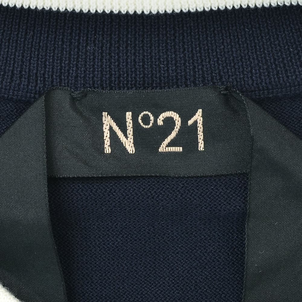 ヌメロ ヴェントゥーノ N°21 長袖サマーニット メンズ クルーネック