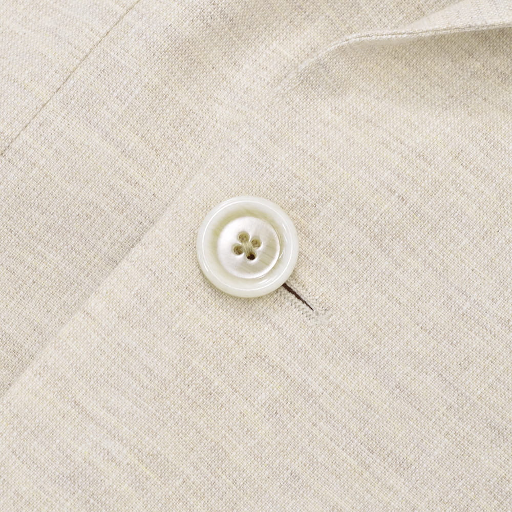 ラルディーニ LARDINI カジュアルジャケット メンズ 6つ釦 ダブルブレスト A6203Q リネンコットン ベージュ アンフィニッシュ袖 ボタン付け代金込み 国内正規品の画像