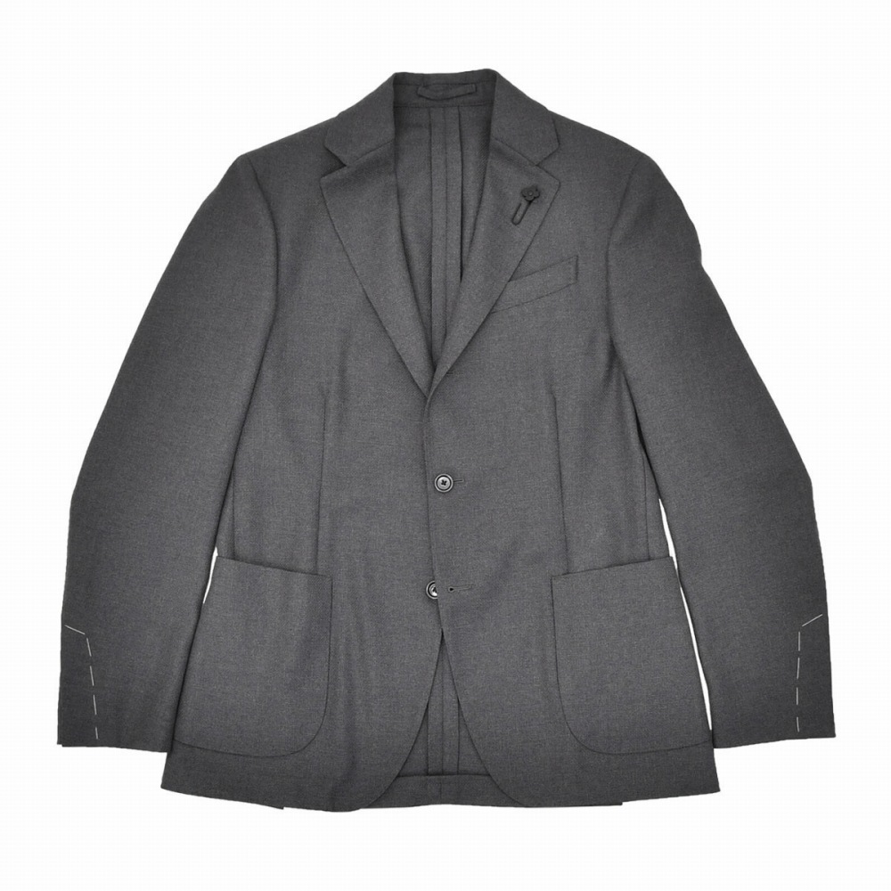 ラルディーニ LARDINI ウールホップサックジャケット メンズ 段返り3つ