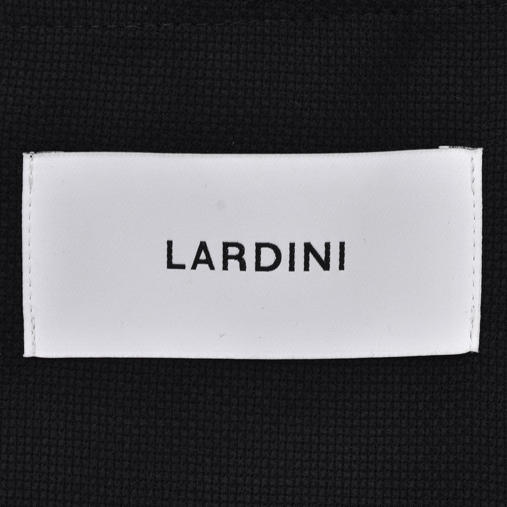 ラルディーニ LARDINI ウールホップサックジャケット メンズ 段返り3つ釦 ウール 黒 ブート二エール付 アンフィニッシュ袖 ボタン付け代金込み 国内正規品の画像