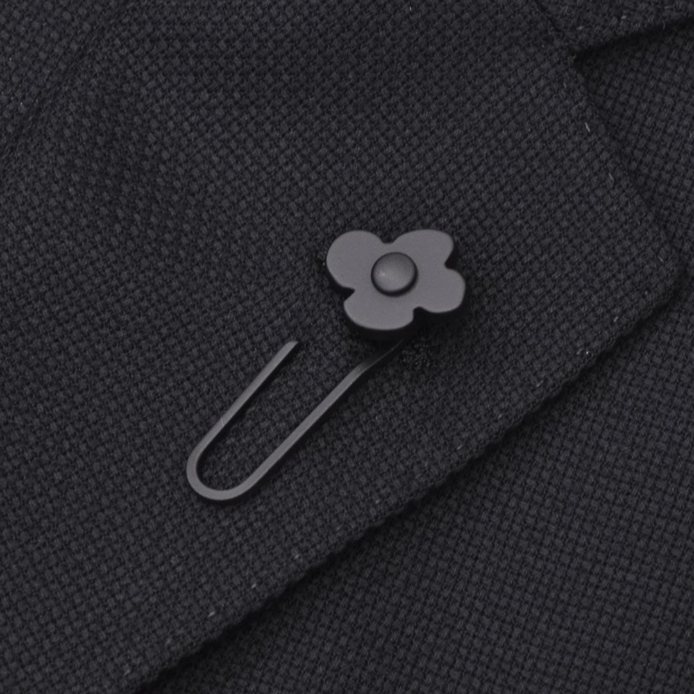 ラルディーニ LARDINI ウールホップサックジャケット メンズ 段返り3つ釦 ウール 黒 ブート二エール付 アンフィニッシュ袖 ボタン付け代金込み 国内正規品の画像