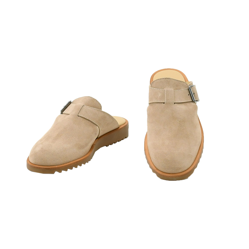 パラブーツ PARABOOT レザーサンダル メンズ ミュールタイプサンダル アテネ ATHENES カーフスエード グレージュ スポーツソール 国内正規品の画像