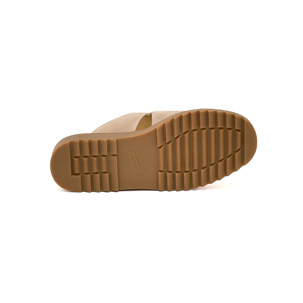 パラブーツ PARABOOT レザーサンダル メンズ ミュールタイプサンダル アテネ ATHENES カーフスエード グレージュ スポーツソール 国内正規品の画像
