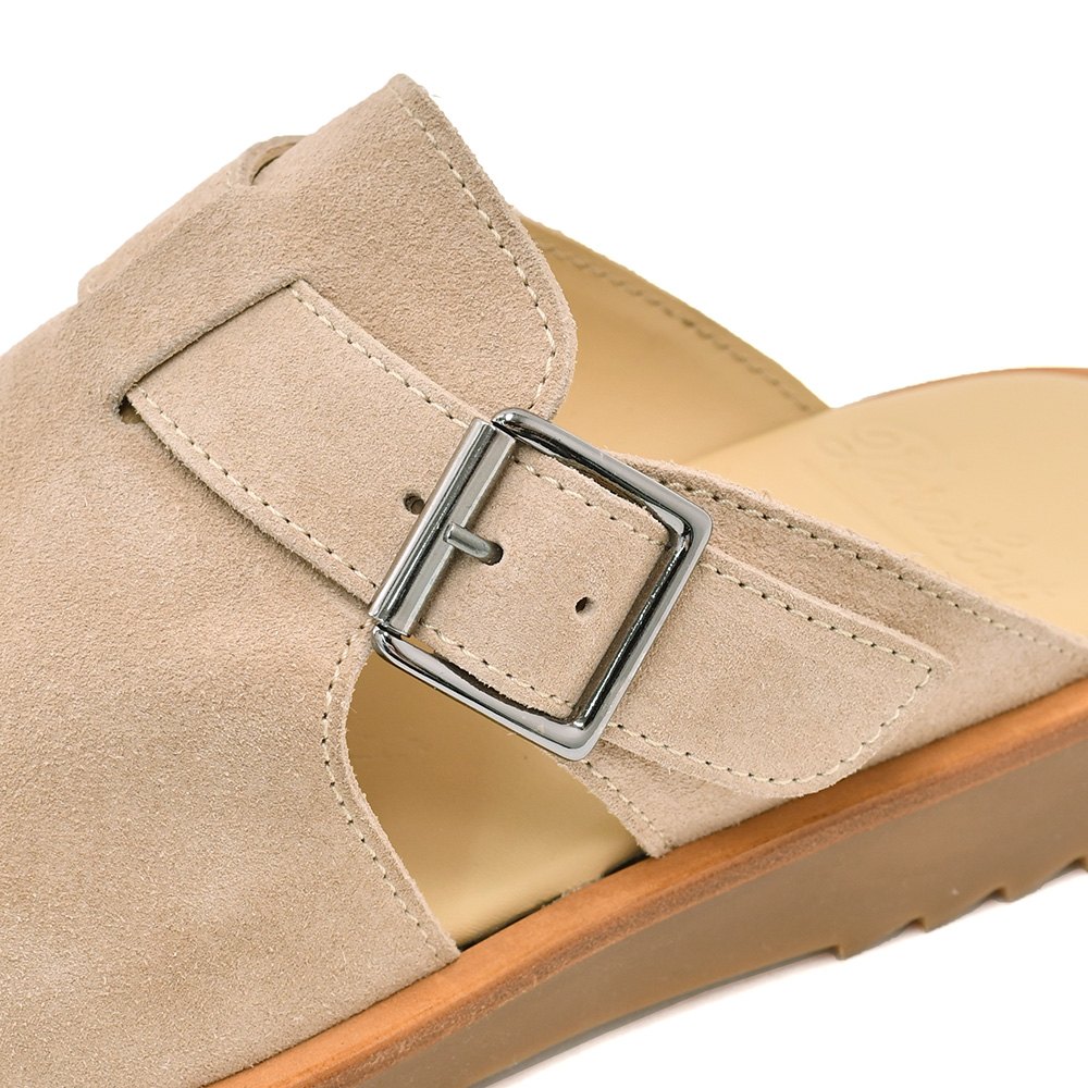 パラブーツ PARABOOT レザーサンダル メンズ ミュールタイプサンダル アテネ ATHENES カーフスエード グレージュ スポーツソール 国内正規品の画像