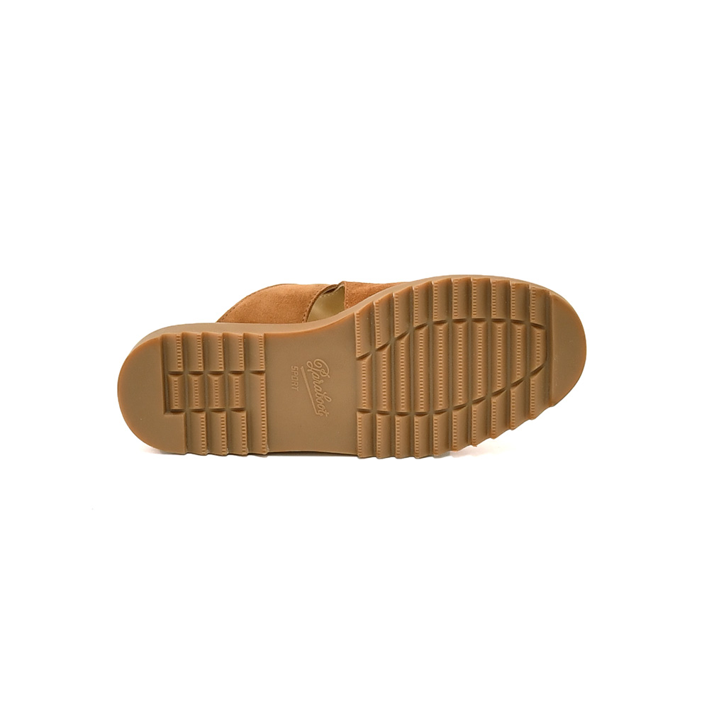 パラブーツ PARABOOT レザーサンダル メンズ ミュールタイプサンダル アテネ ATHENES カーフスエード コニャックブラウン スポーツソール 国内正規品の画像