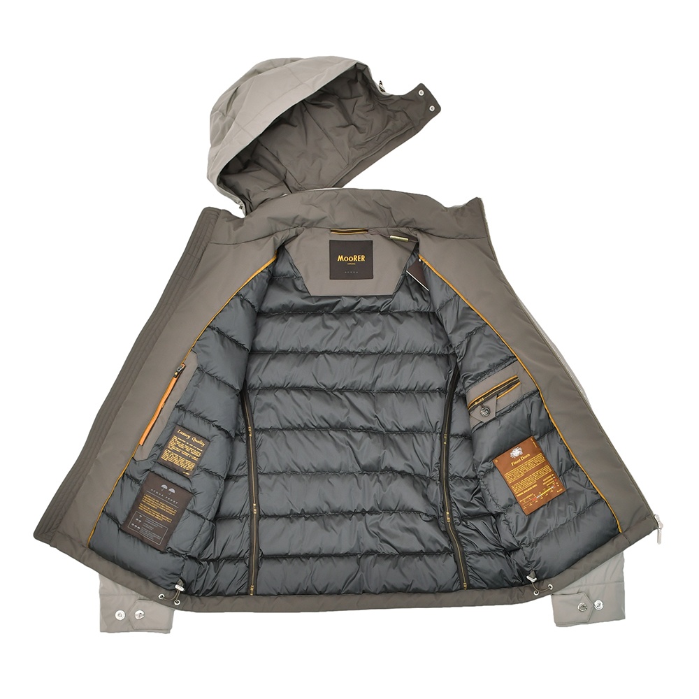 ムーレー MooRER ダウンブルゾン メンズ フーテッドアウター アルビニ