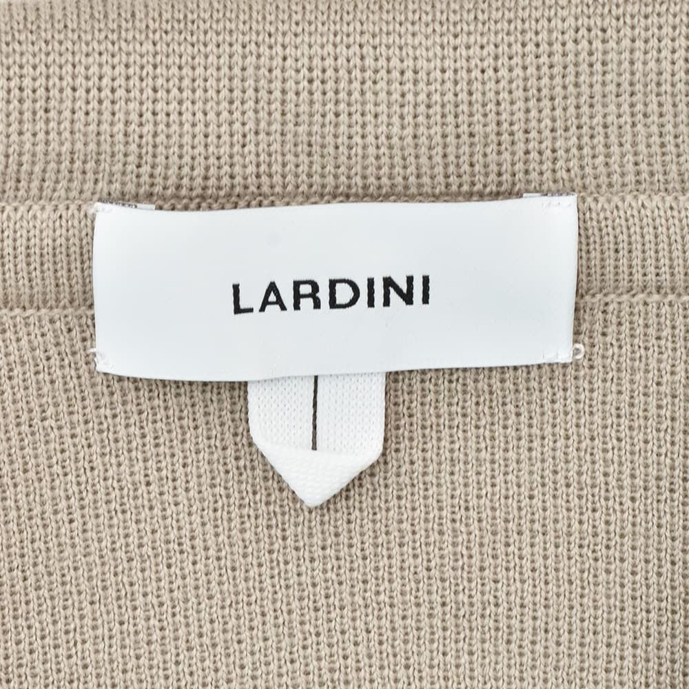 ラルディーニ　　LARDINI ニットジャケット メンズ 2つ釦シングルフロント ALJM56 ウール100% グレージュ カーディガン ブート二エール付 国内正規品の画像