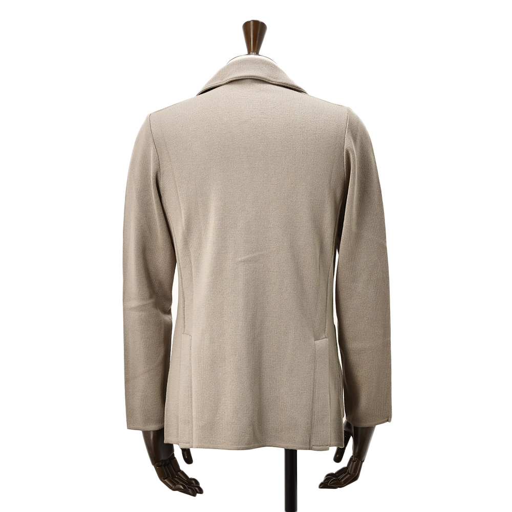 ラルディーニ　　LARDINI ニットジャケット メンズ 2つ釦シングルフロント ALJM56 ウール100% グレージュ カーディガン ブート二エール付 国内正規品の画像
