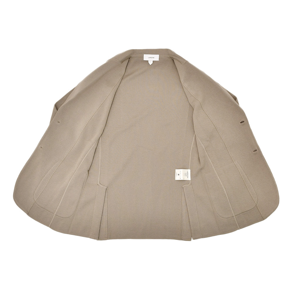 ラルディーニ　　LARDINI ニットジャケット メンズ 2つ釦シングルフロント ALJM56 ウール100% グレージュ カーディガン ブート二エール付 国内正規品の画像