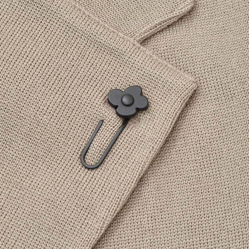ラルディーニ　　LARDINI ニットジャケット メンズ 2つ釦シングルフロント ALJM56 ウール100% グレージュ カーディガン ブート二エール付 国内正規品の画像