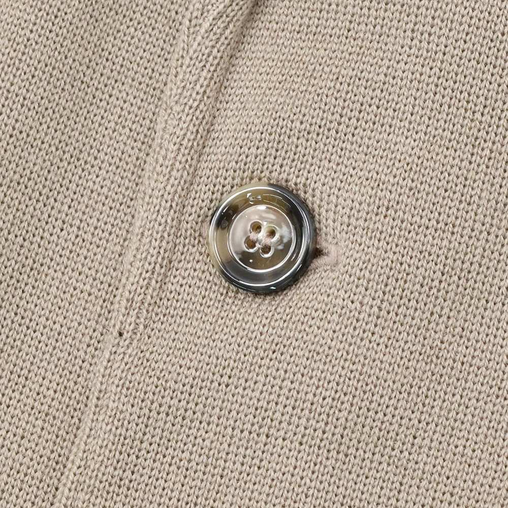 ラルディーニ　　LARDINI ニットジャケット メンズ 2つ釦シングルフロント ALJM56 ウール100% グレージュ カーディガン ブート二エール付 国内正規品の画像