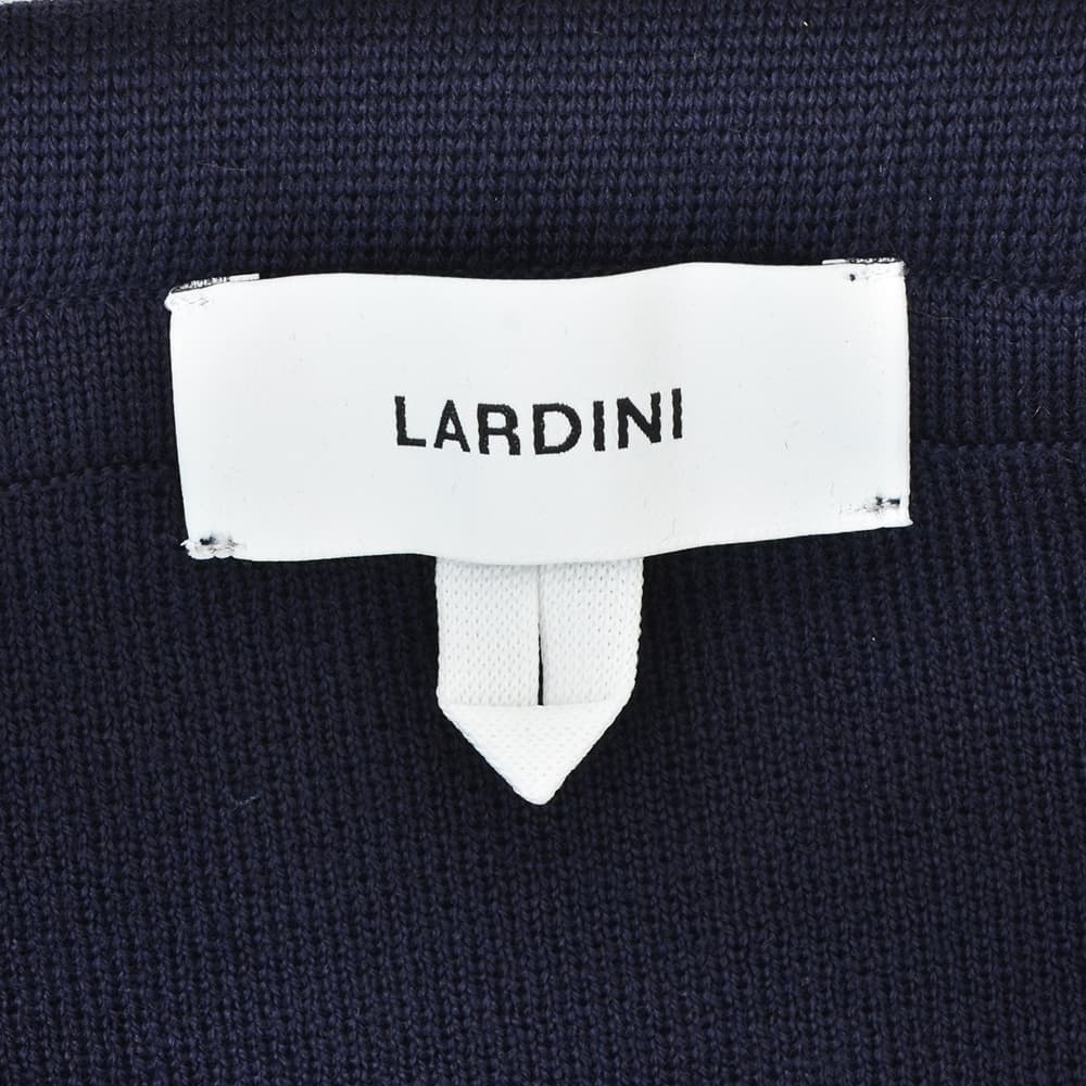 ラルディーニ　　LARDINI ニットジャケット メンズ 2つ釦シングルフロント ALJM56 ウール100% ネイビー カーディガン ブート二エール付 国内正規品の画像