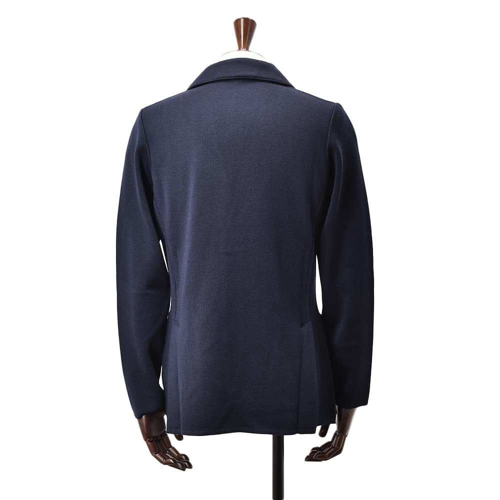 ラルディーニ　　LARDINI ニットジャケット メンズ 2つ釦シングルフロント ALJM56 ウール100% ネイビー カーディガン ブート二エール付 国内正規品の画像
