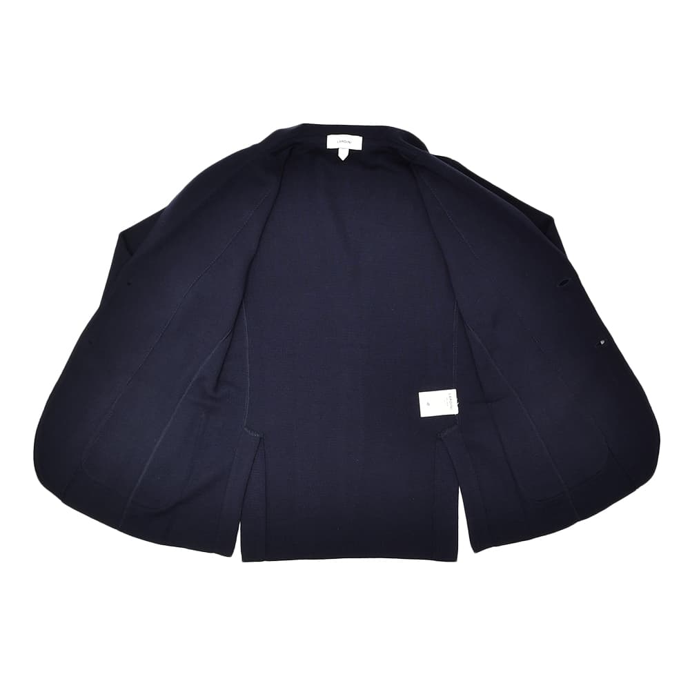 ラルディーニ　　LARDINI ニットジャケット メンズ 2つ釦シングルフロント ALJM56 ウール100% ネイビー カーディガン ブート二エール付 国内正規品の画像